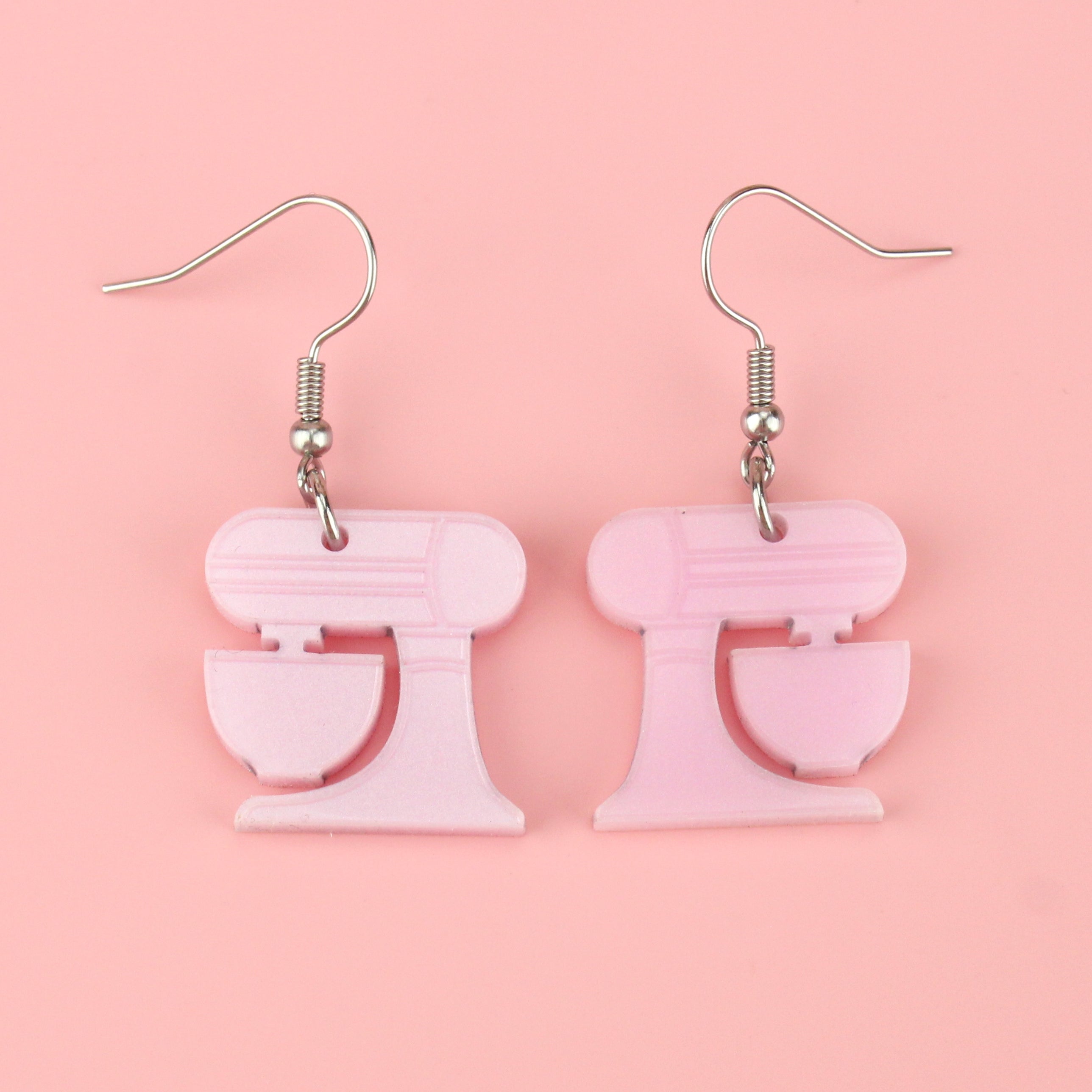 Pink Stand Mixer Earrings