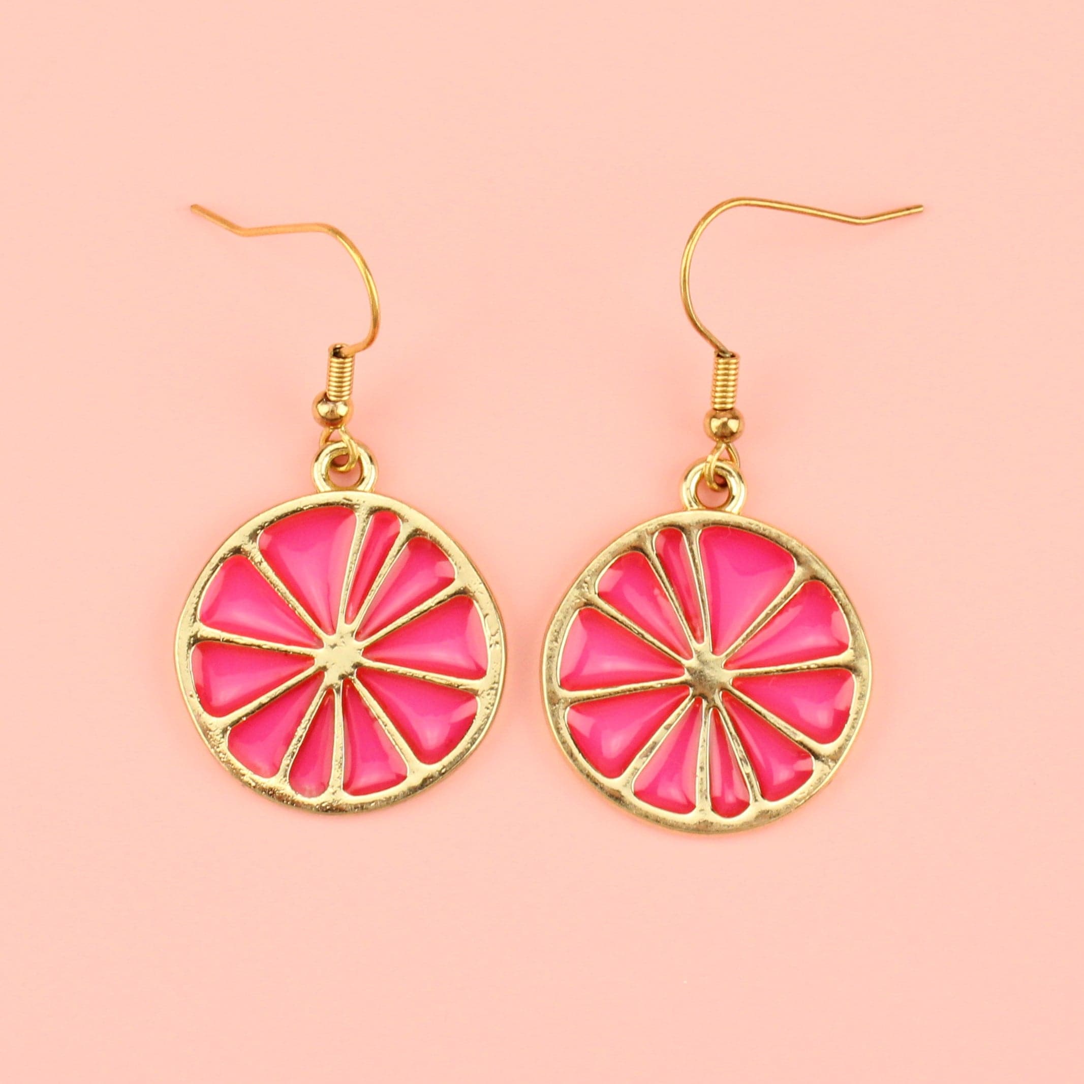 Pink Grapefruit Earrings