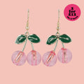 Pink Perfection Cherry Earrings