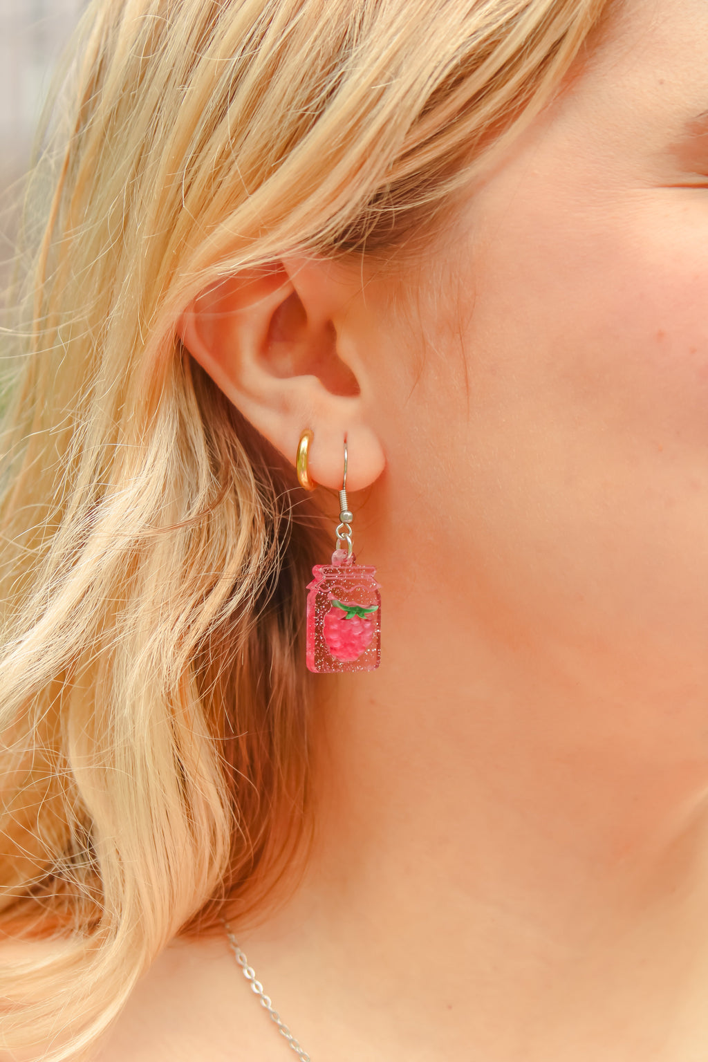 Pump Up The Jam Earrings - Raspberry