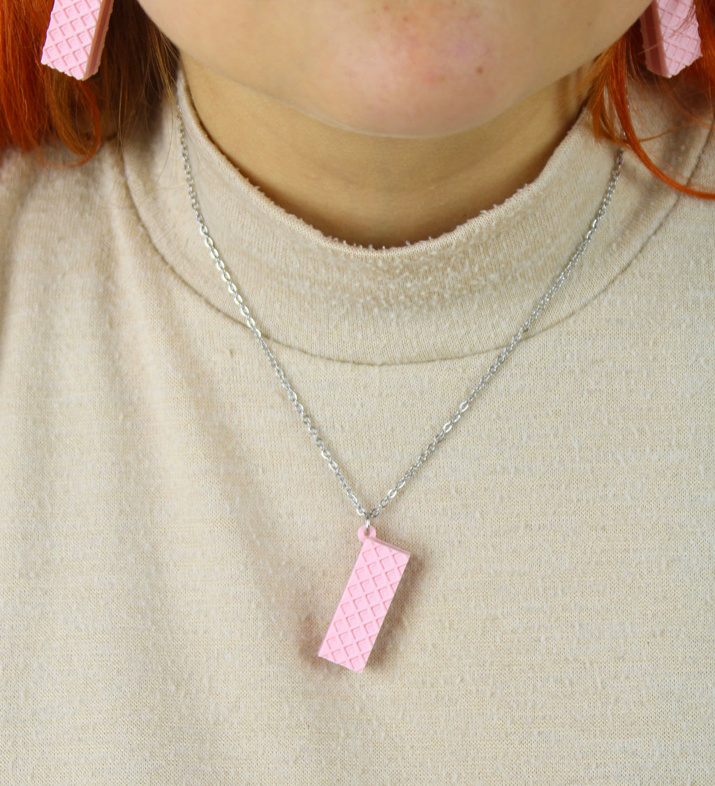 Pink Wafer Necklace