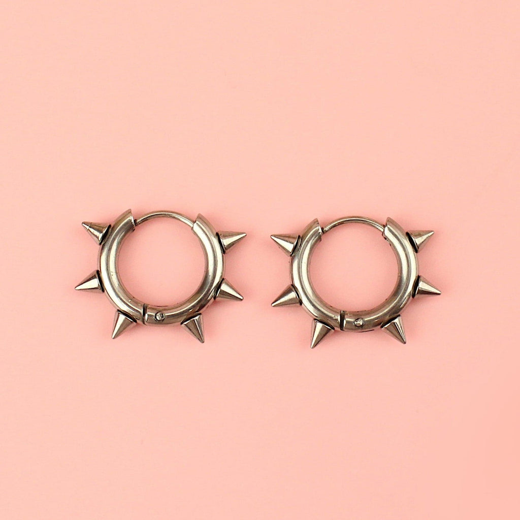 Punk-fection Spike Huggie Hoop Earrings
