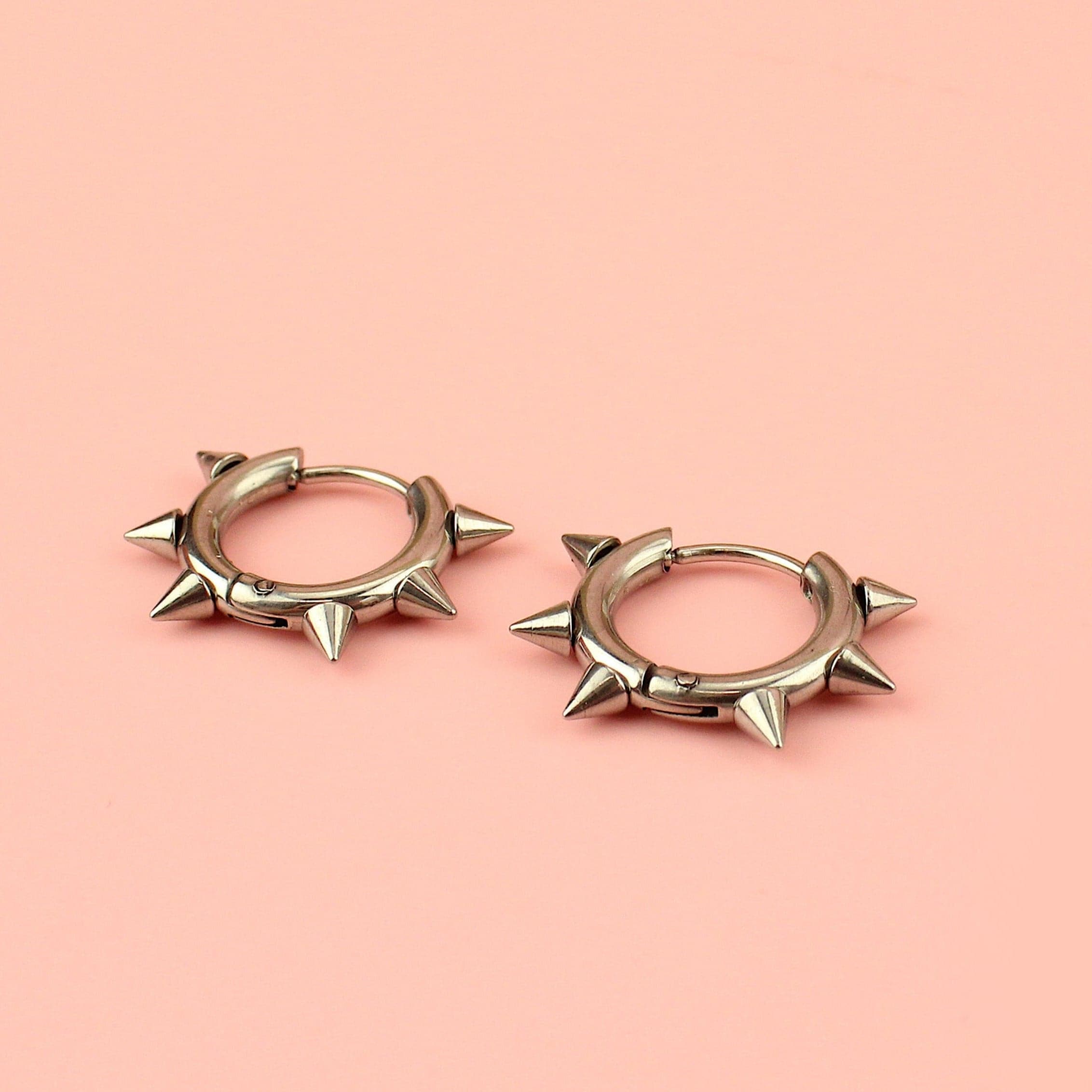 Punk-fection Spike Huggie Hoop Earrings