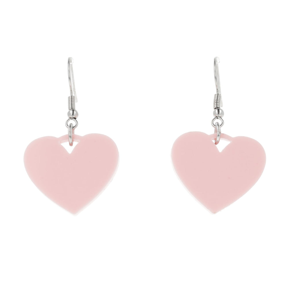 Pink Heart Mini Drop Earrings