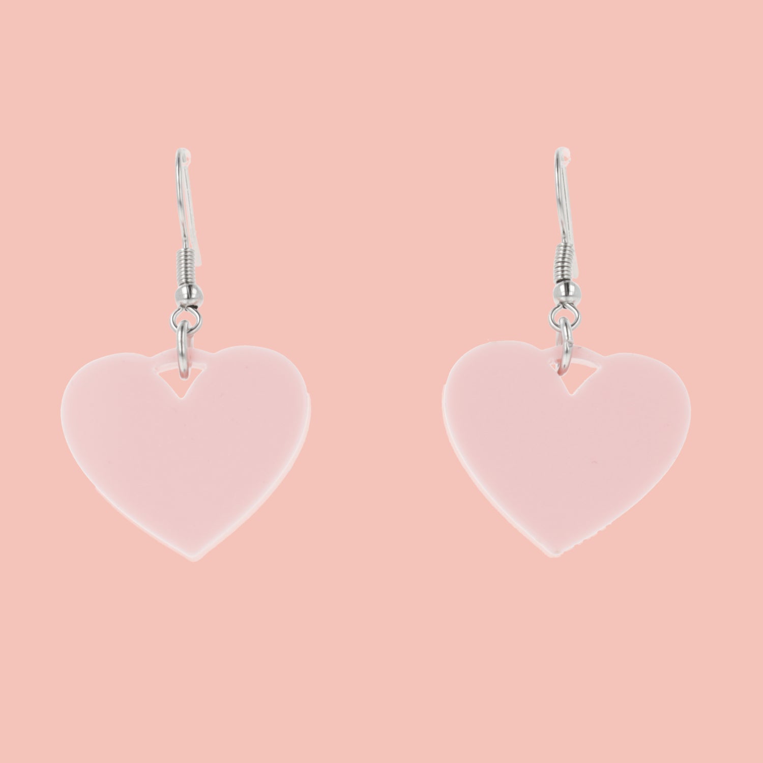 Pink Heart Mini Drop Earrings