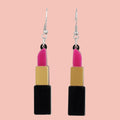 Pink Lipstick Earrings