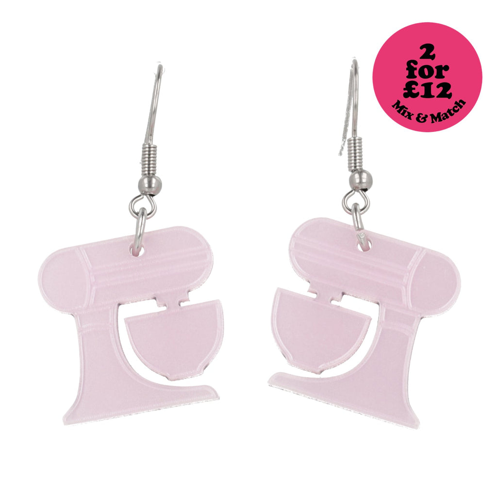 Pink Stand Mixer Earrings
