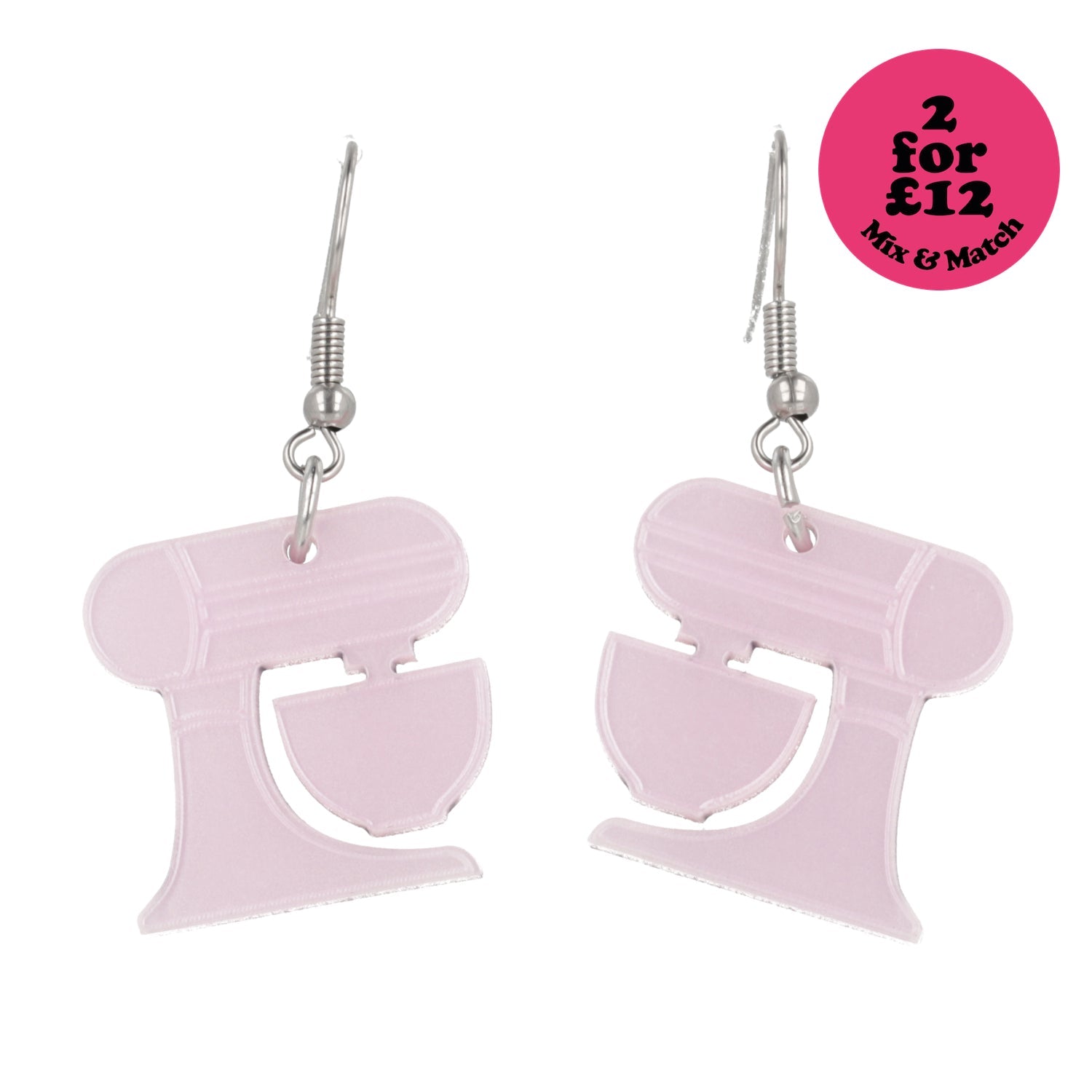Pink Stand Mixer Earrings