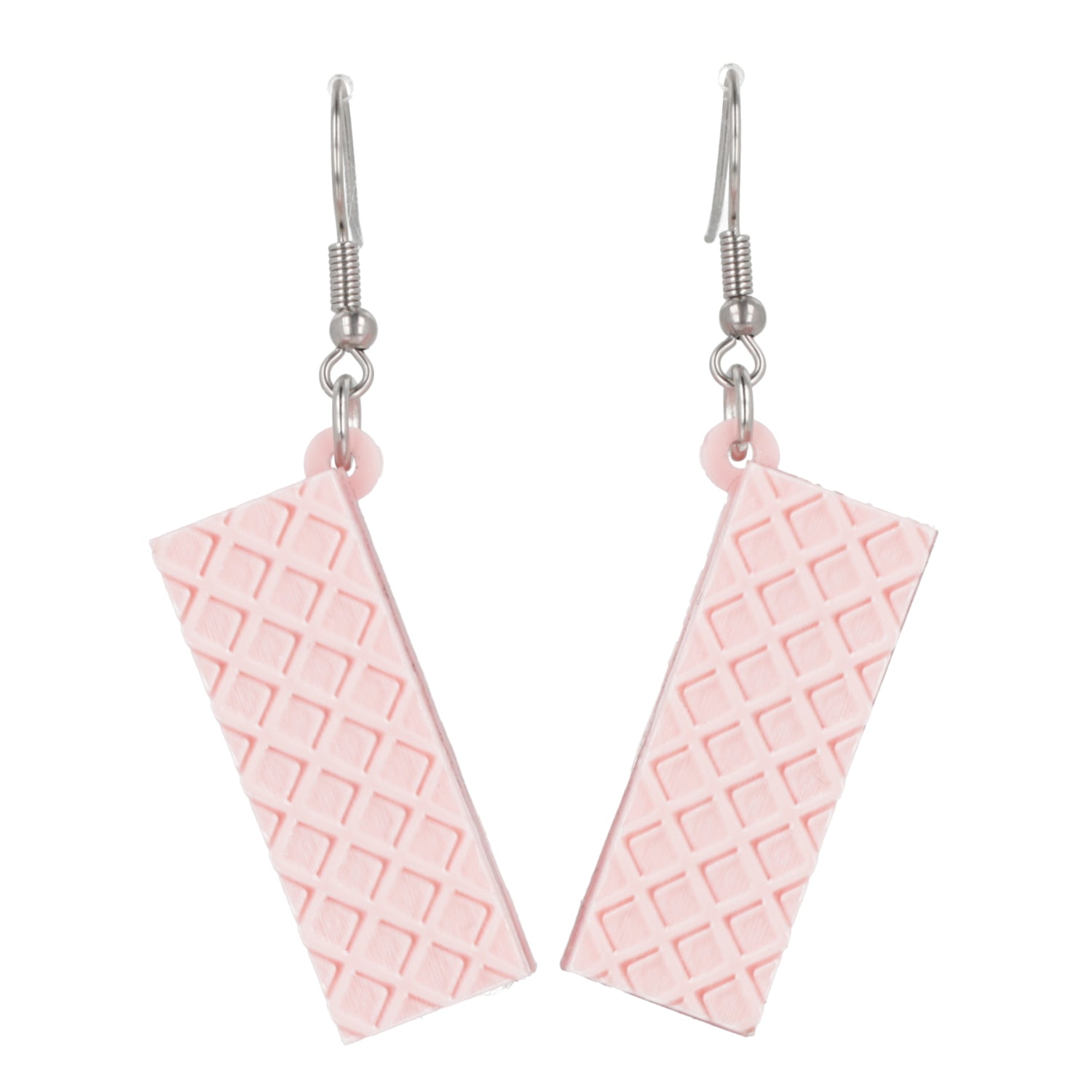 Pink Wafer Earrings